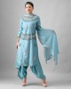 Light Blue Kurta with Dhoti & Dupatta (SB1001)