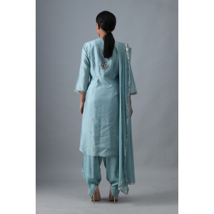 Light Blue Kurta with Dhoti & Dupatta (SB1001)