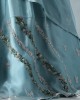 Light Blue Front Slit Long Flair Kurta with Skirt (SB1006)