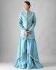 Light Blue Jacket with Double Flair Pallazzo (SB1004)