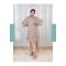 Light Blue A-Line Pleated Kurta with baloon sleeves paired with a tie-up skirt (TZ1001)