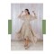 Light Blue One piece Handkerchief frock with dolman sleeves paired with a broad belt at the waist (TZ1004)