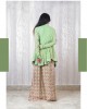 Tie-up Skirt paired with a Mint Green gathered peplum top and has chudidar sleeves(TZ1006)